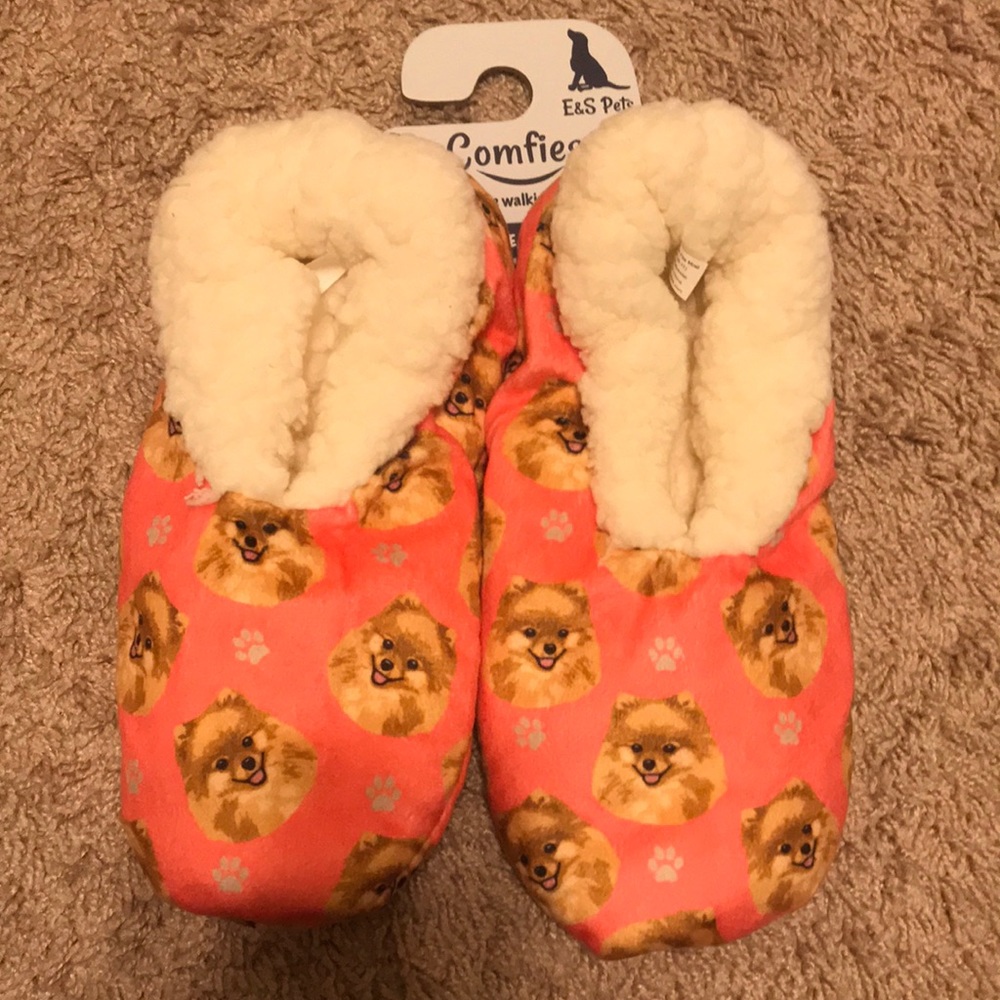 New Comfies Dog Pomeranian Grip Fleece Stretch Soft Socks Slippers One Size
